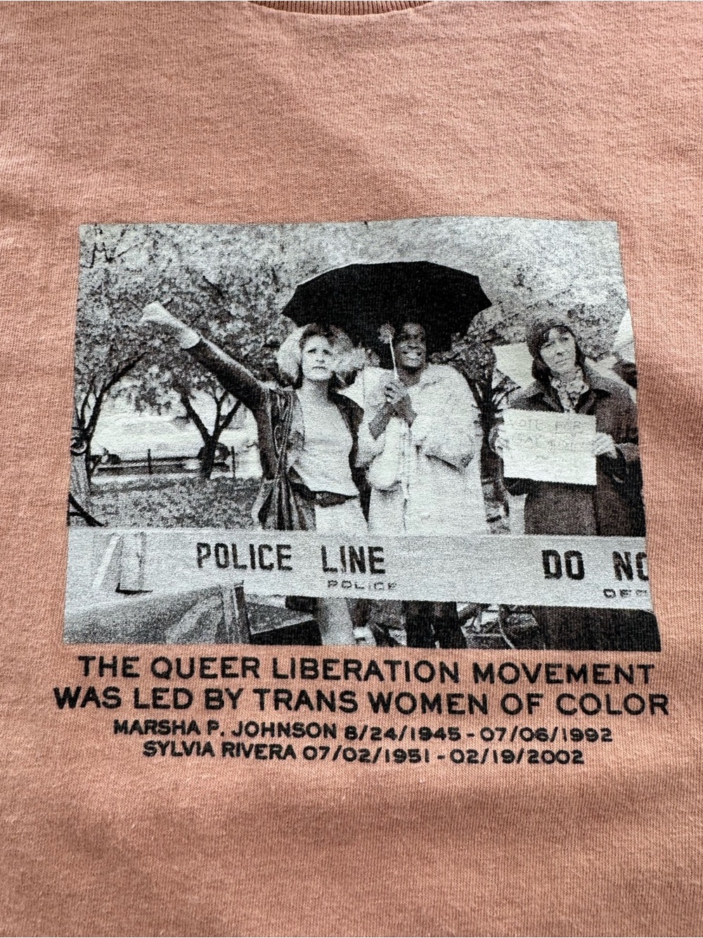 PH The Phluid Project Marsha P. Johnson Sylvia Rivera Graphic Tee Pink M